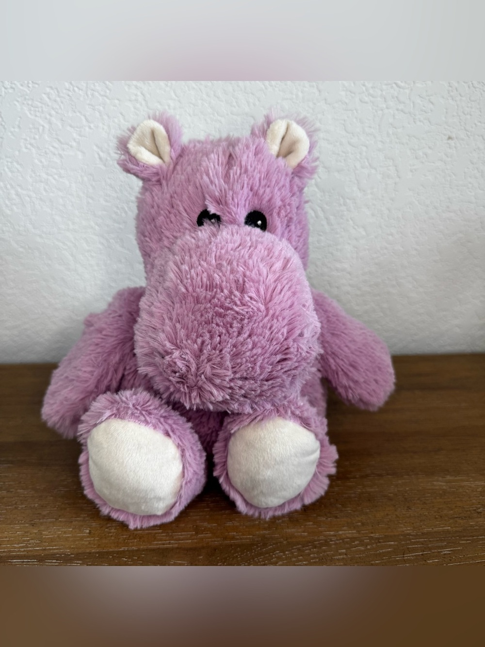 Intelex Warmies Purple Hippo Plush Microwavable Lavender Heating Pad 13″